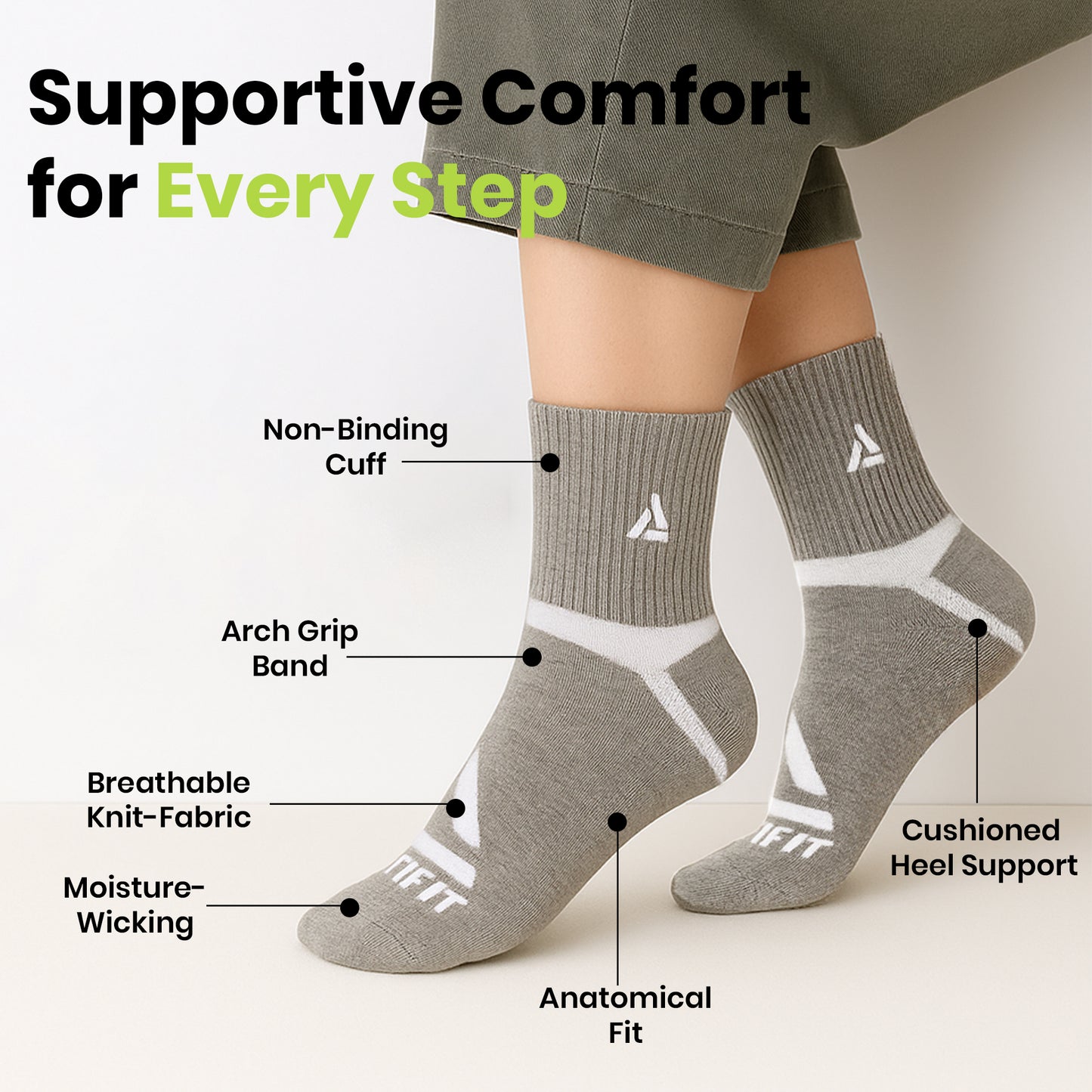 Actifit- Half terry socks