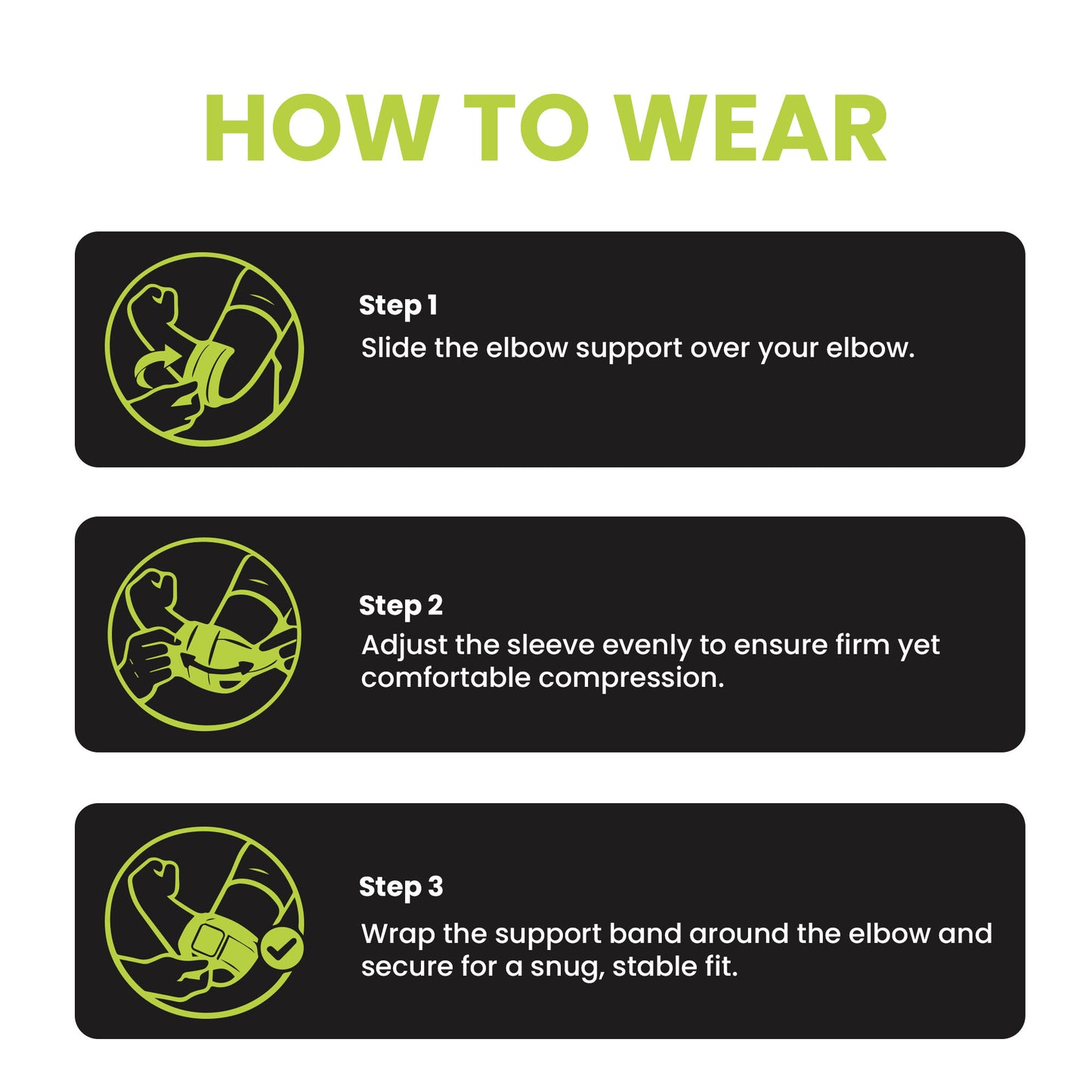 Actifit Elbow Support with Adjustable Band – Compression Brace for Pain Relief, Sports & Gym