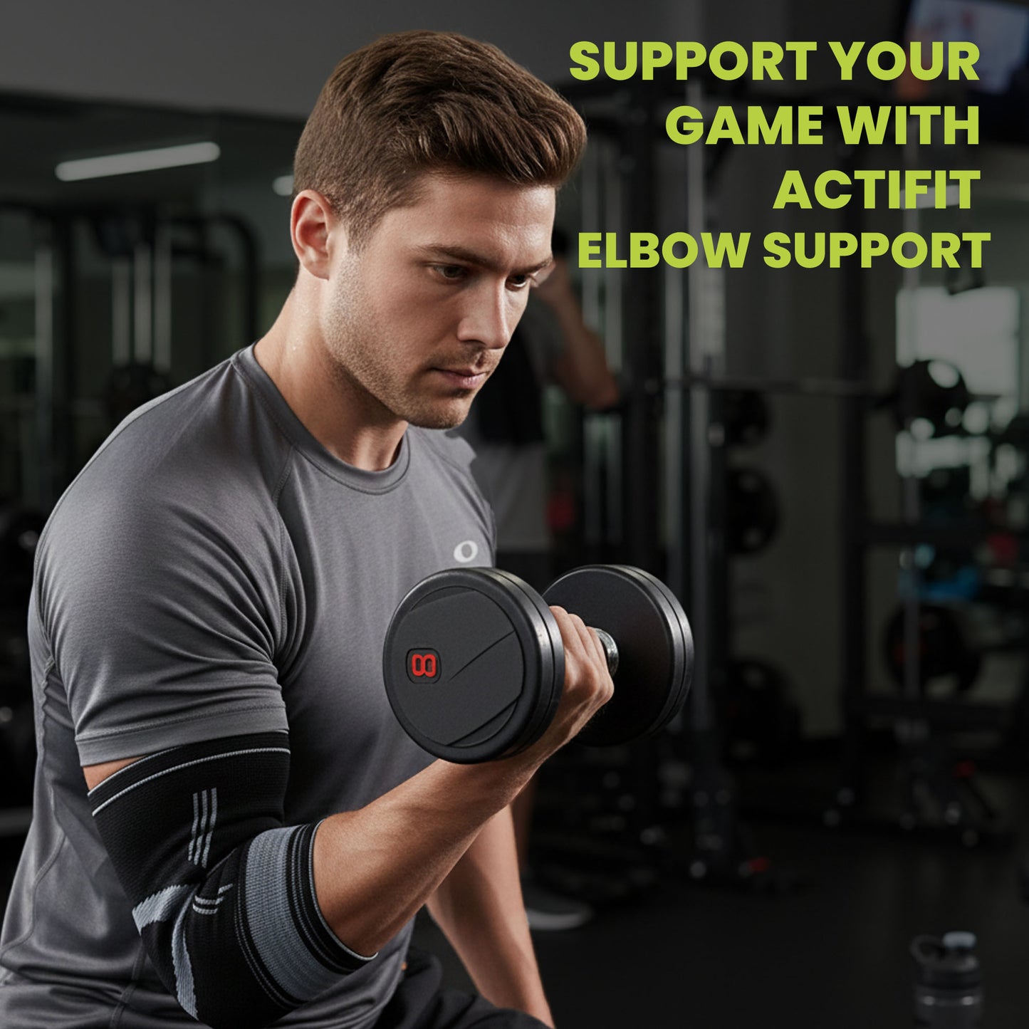 Actifit Elbow Support with Adjustable Band – Compression Brace for Pain Relief, Sports & Gym