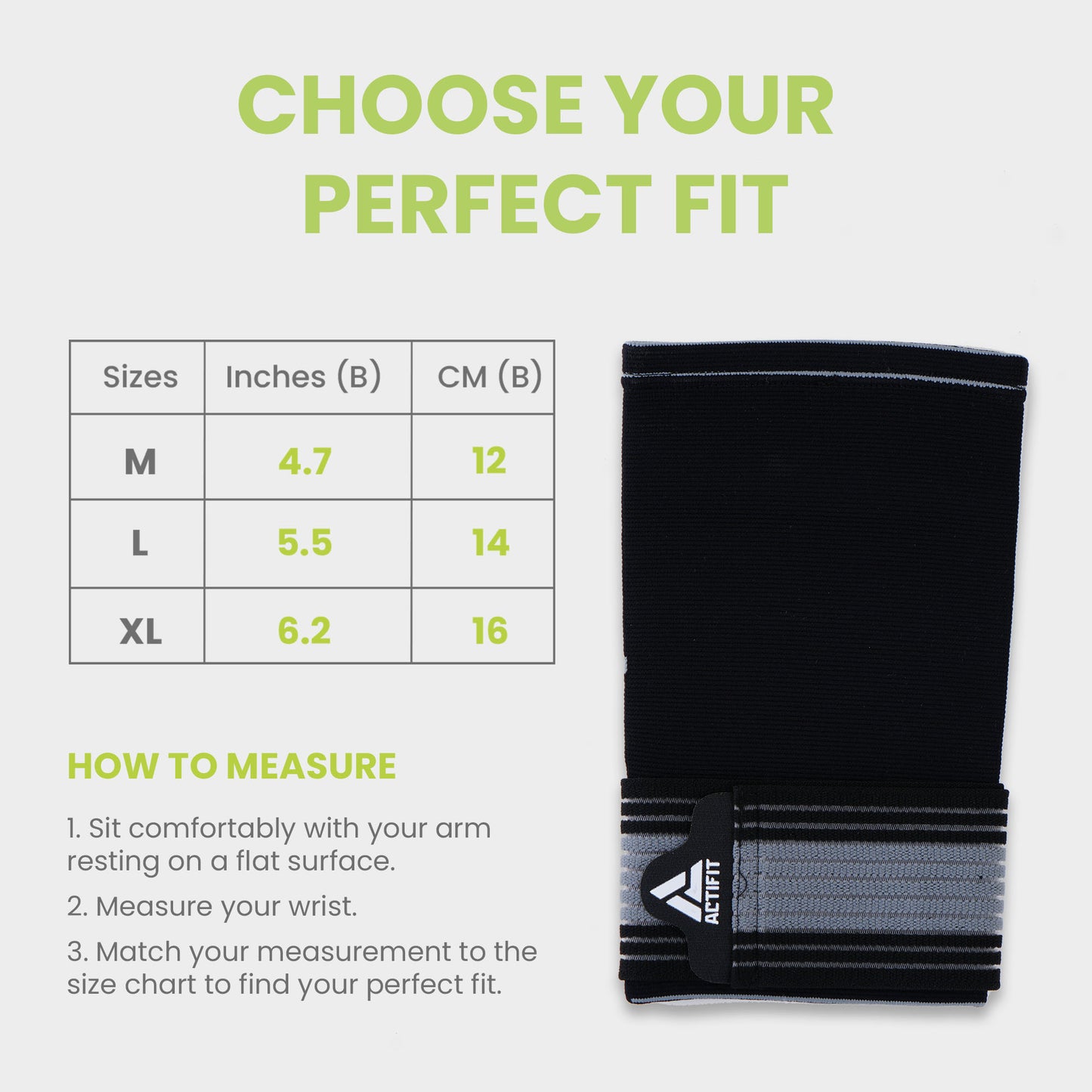 Actifit Elbow Support with Adjustable Band – Compression Brace for Pain Relief, Sports & Gym