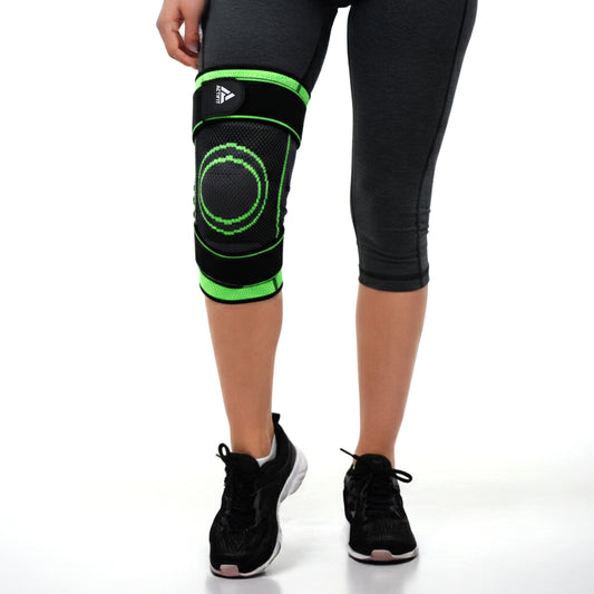 Actifit Knee Support with Adjustable Band – Compression Brace for Pain Relief, Sports & Gym - Green