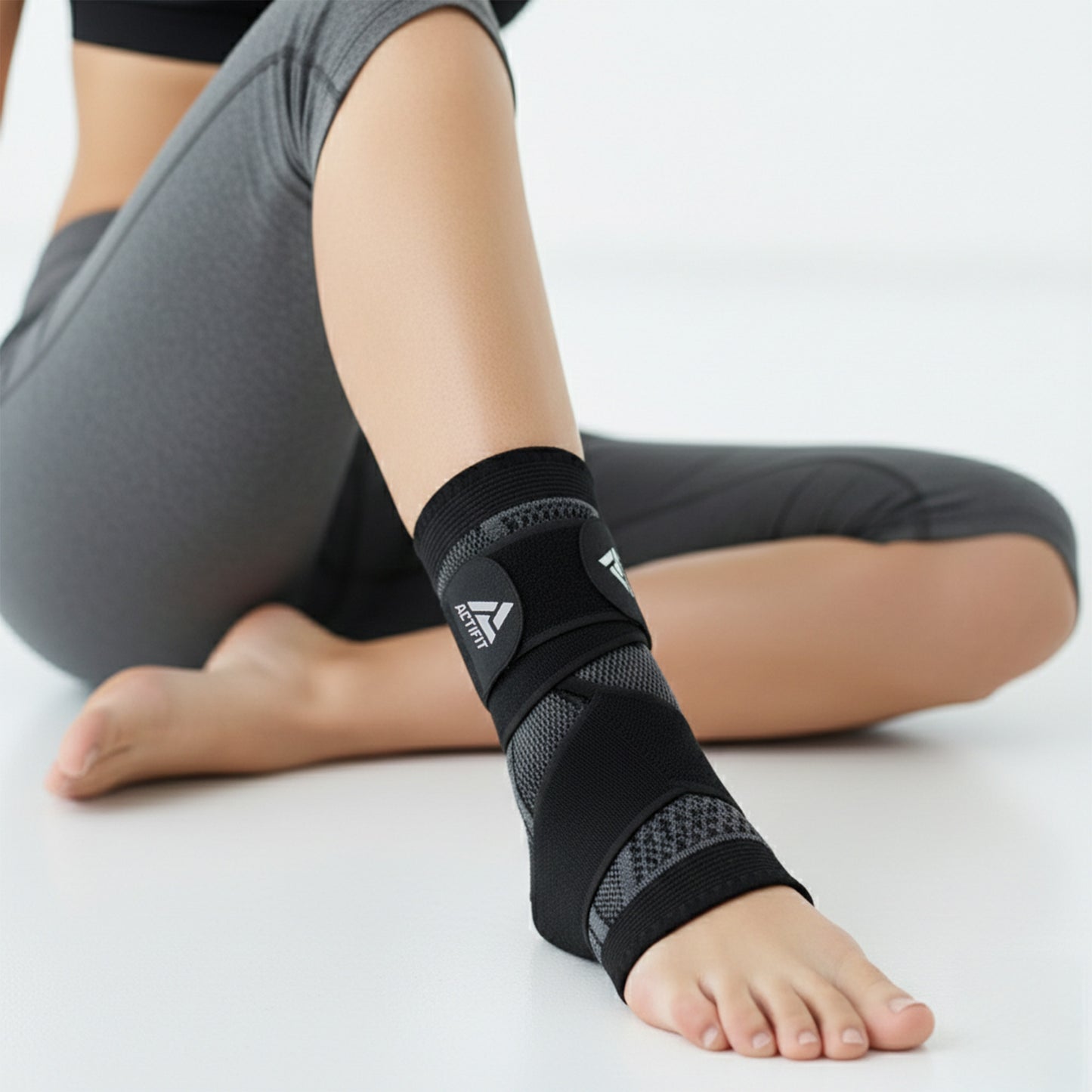 Actifit Ankle Support with Adjustable Band – Compression Brace for Pain Relief, Sports & Gym